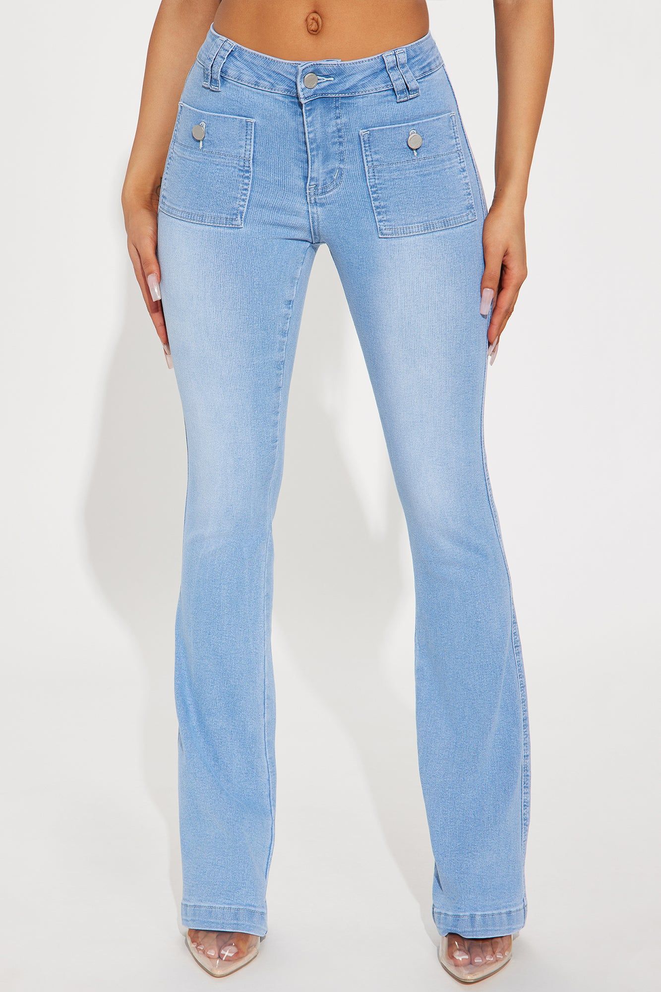 All About It Stretch Bootcut Jeans - Light Wash sold by Fashion Nova product image thumbnail 2