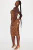 Sahara Sequin Midi Dress - Bronze sold by Fashion Nova