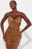 Sahara Sequin Midi Dress - Bronze sold by Fashion Nova