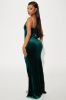 Pearly Nights Velvet Maxi Dress - Hunter sold by Fashion Nova