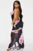 On Holiday Mesh Skirt Set - Black/combo sold by Fashion Nova