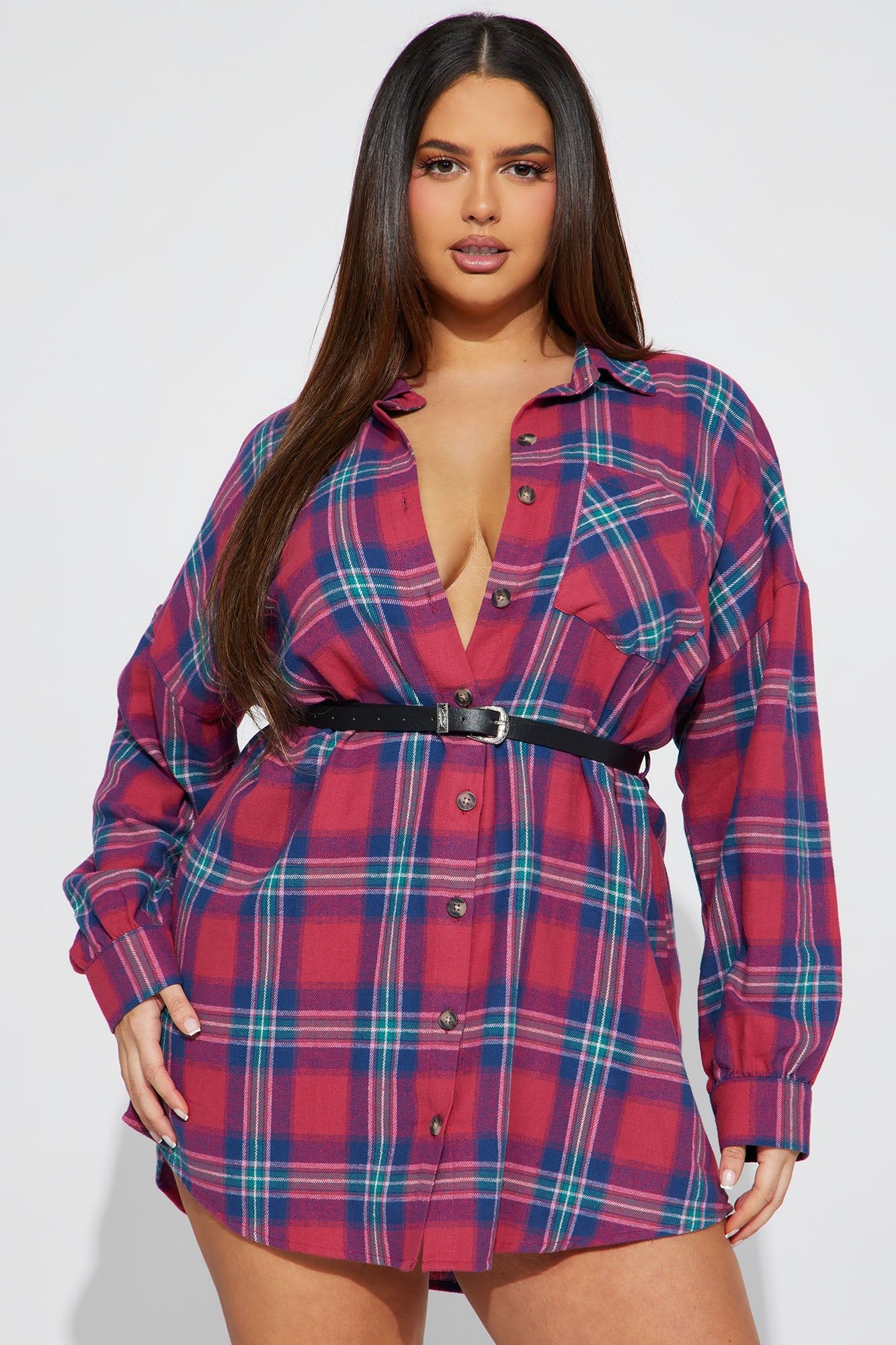 Kennedy Mini Shirt Dress - Red sold by Fashion Nova product image thumbnail 4