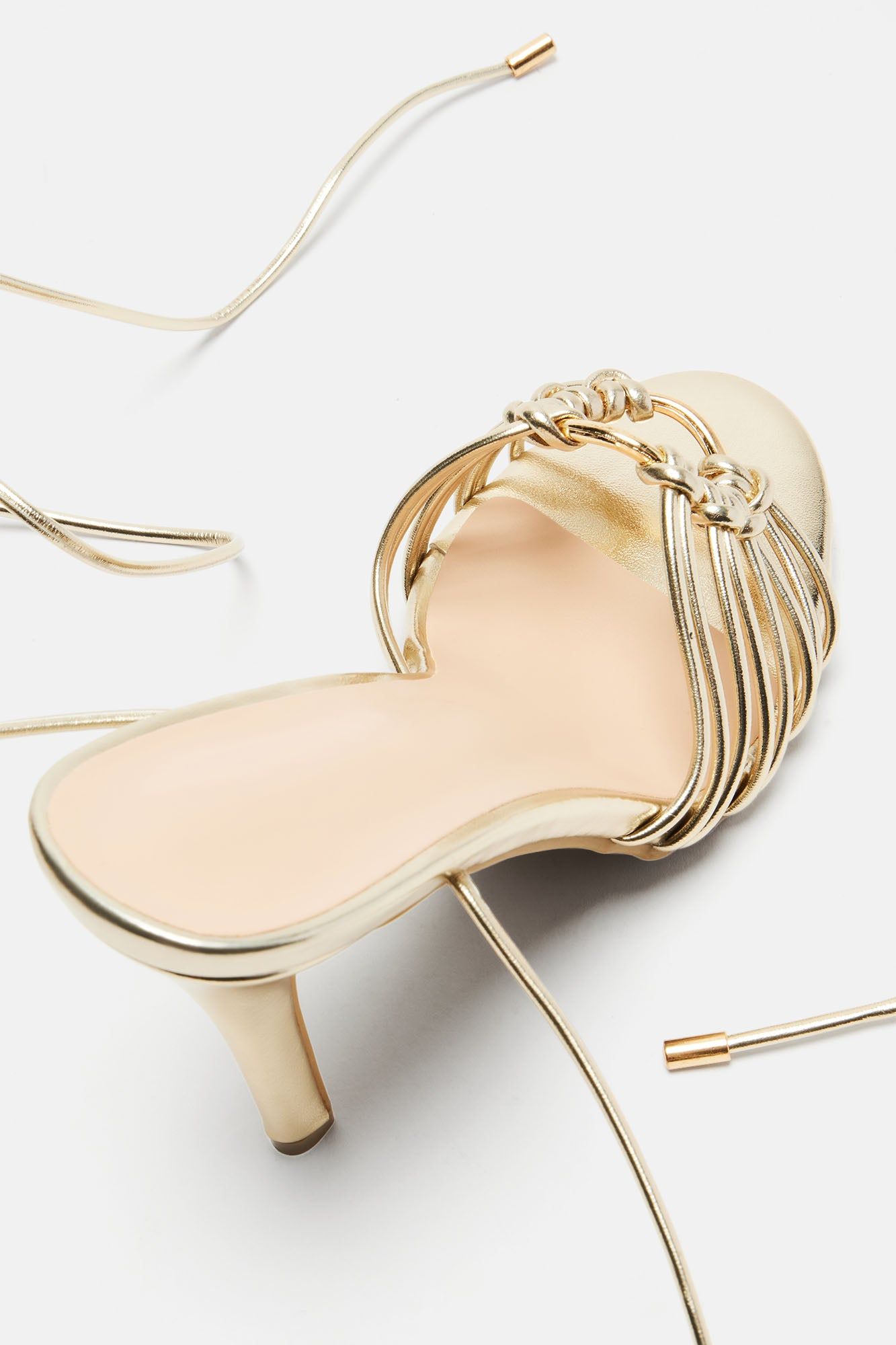 Farrah Wrap Up Heeled Sandals - Gold sold by Fashion Nova product image thumbnail 3