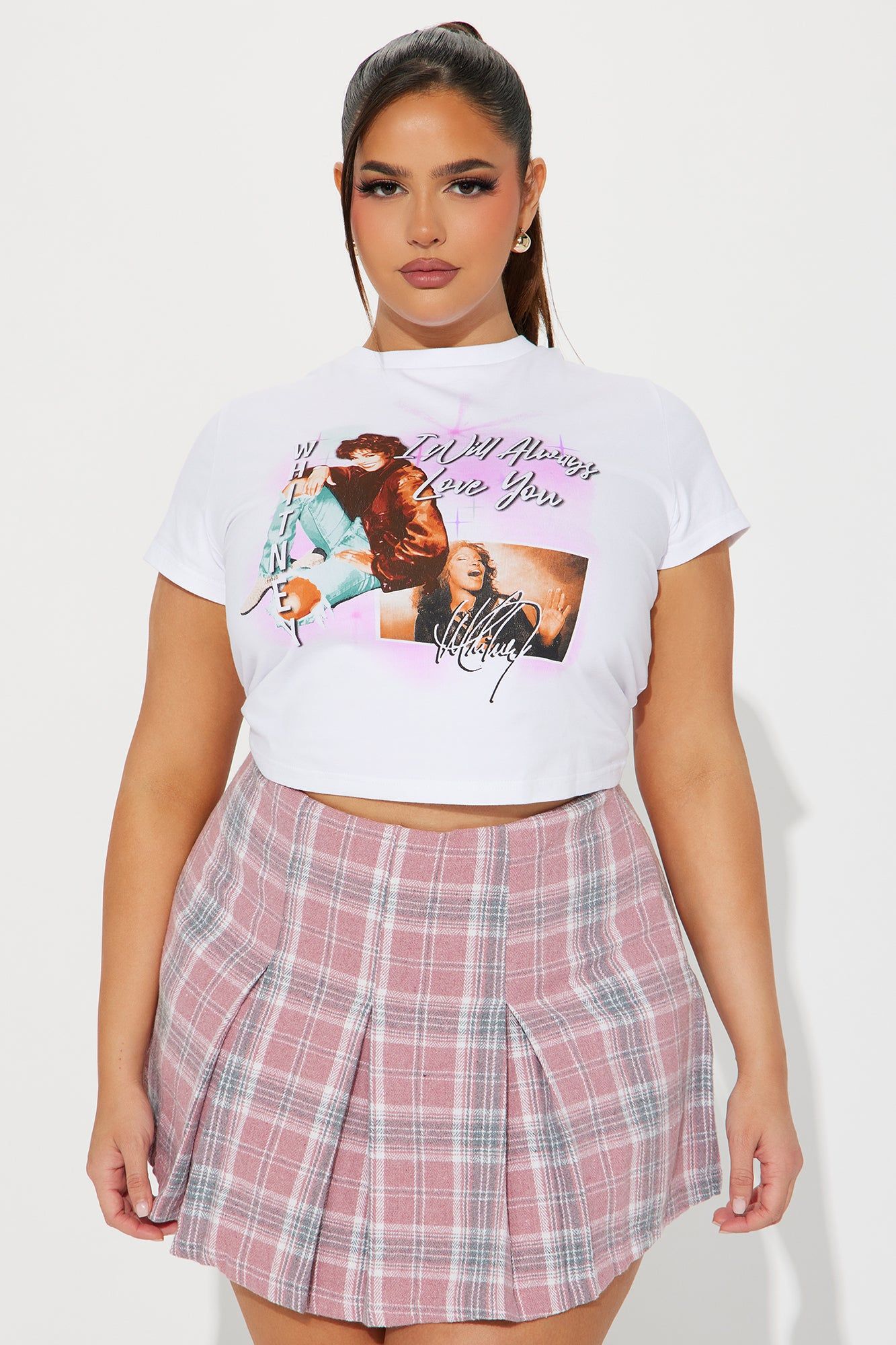 Always Love You Whitney Houston Fitted Tee - White sold by Fashion Nova product image thumbnail 5