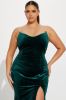 Pearly Nights Velvet Maxi Dress - Hunter sold by Fashion Nova