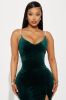 Pearly Nights Velvet Maxi Dress - Hunter sold by Fashion Nova