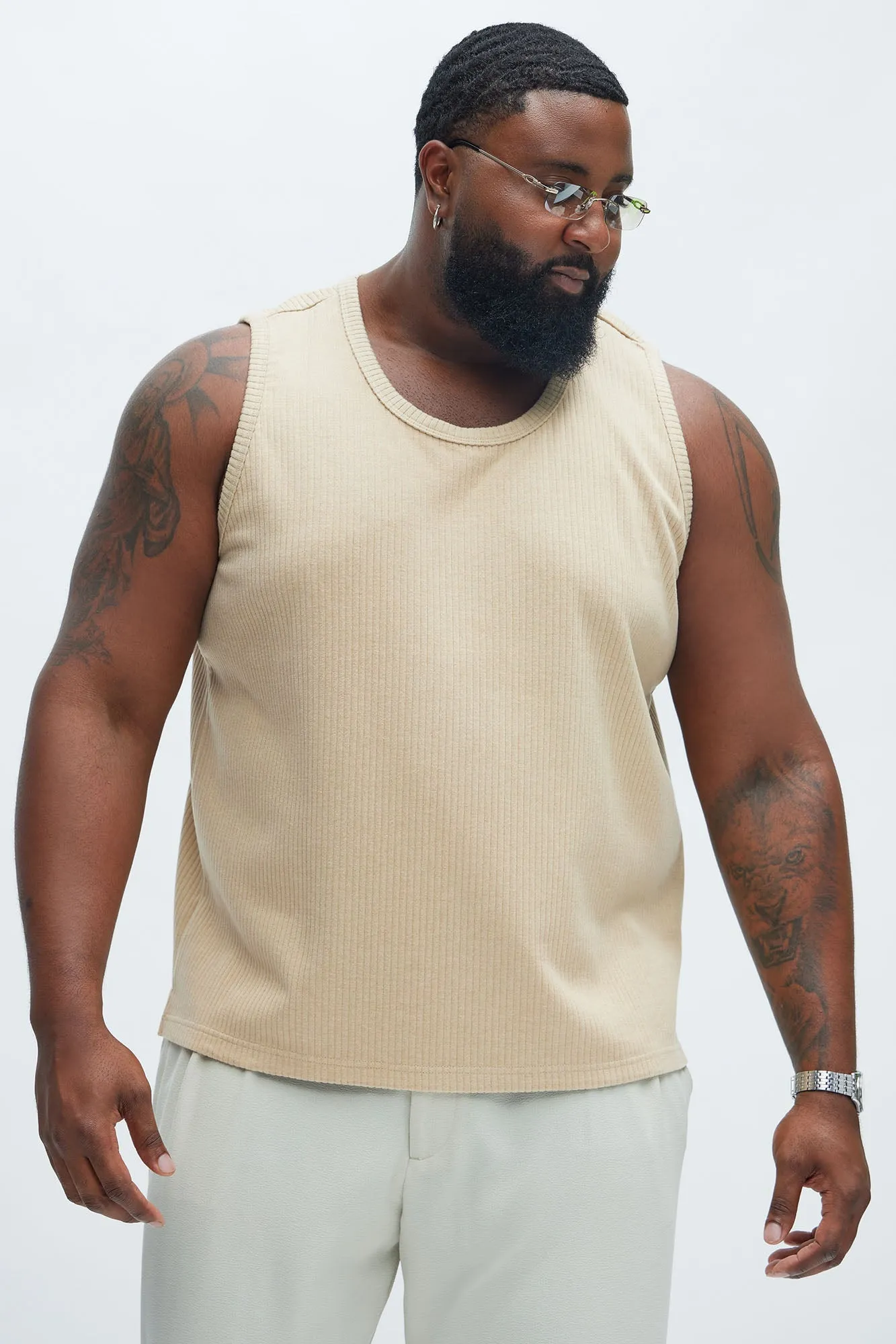 Franklin Stripe Knit Relaxed Tank - Tan sold by Fashion Nova product image thumbnail 5