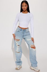 Aria Ribbed Top - White sold by Fashion Nova