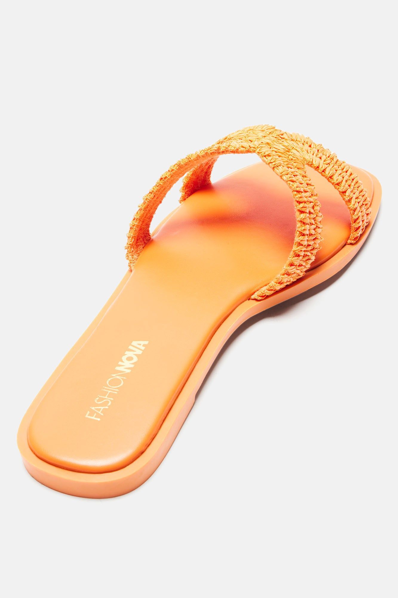 Poolside Babe Flat Sandals - Orange sold by Fashion Nova product image thumbnail 5