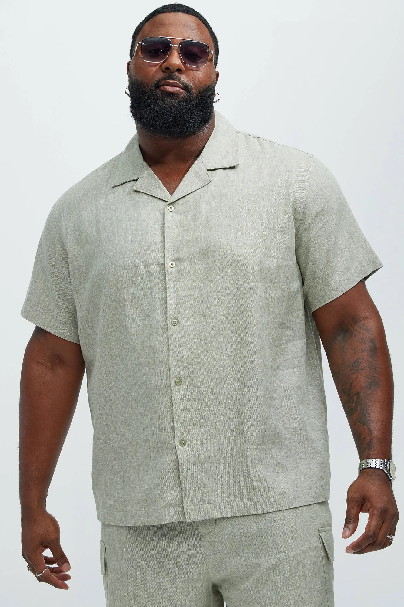 Bahamas Linen Shirt - Green sold by Fashion Nova product image thumbnail 4