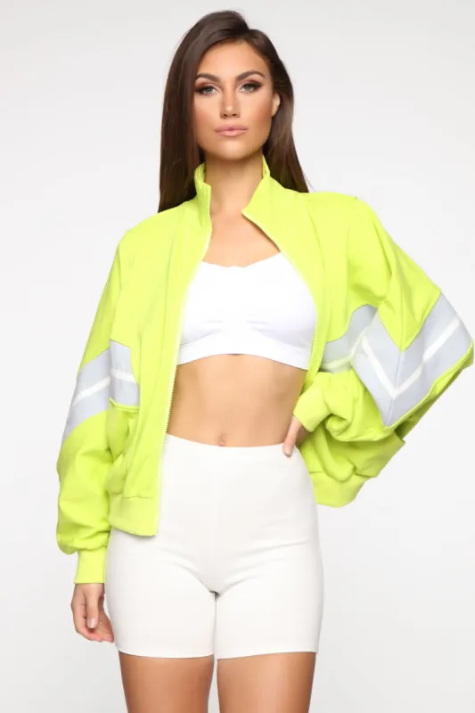 Pull Up Jacket - Neon Green sold by Fashion Nova