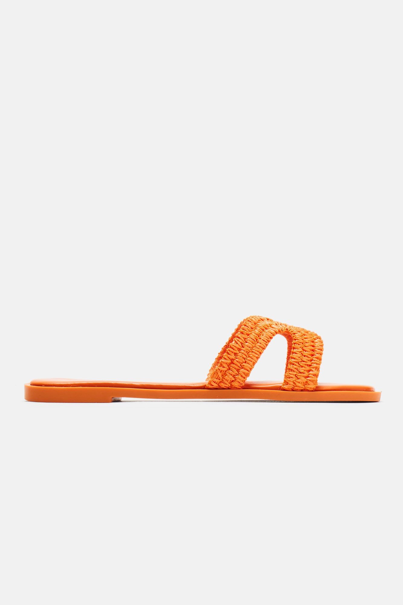 Poolside Babe Flat Sandals - Orange sold by Fashion Nova product image thumbnail 4
