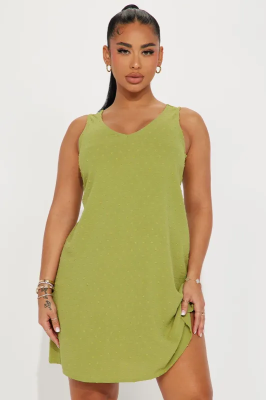 Savannah A-Line Mini Dress - Green sold by Fashion Nova