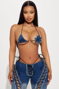Moon Rising Washed Denim Pant Set - Medium Wash sold by Fashion Nova