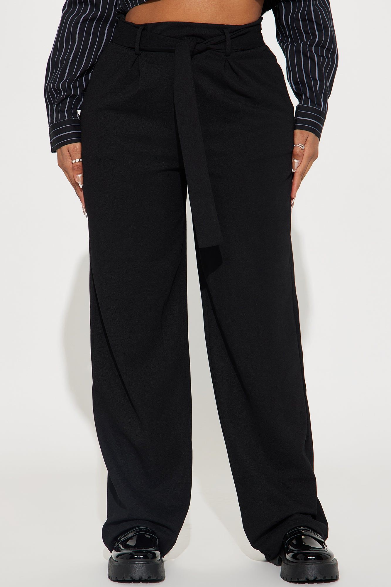 Ellery Tie Waist Trouser - Black sold by Fashion Nova product image thumbnail 2