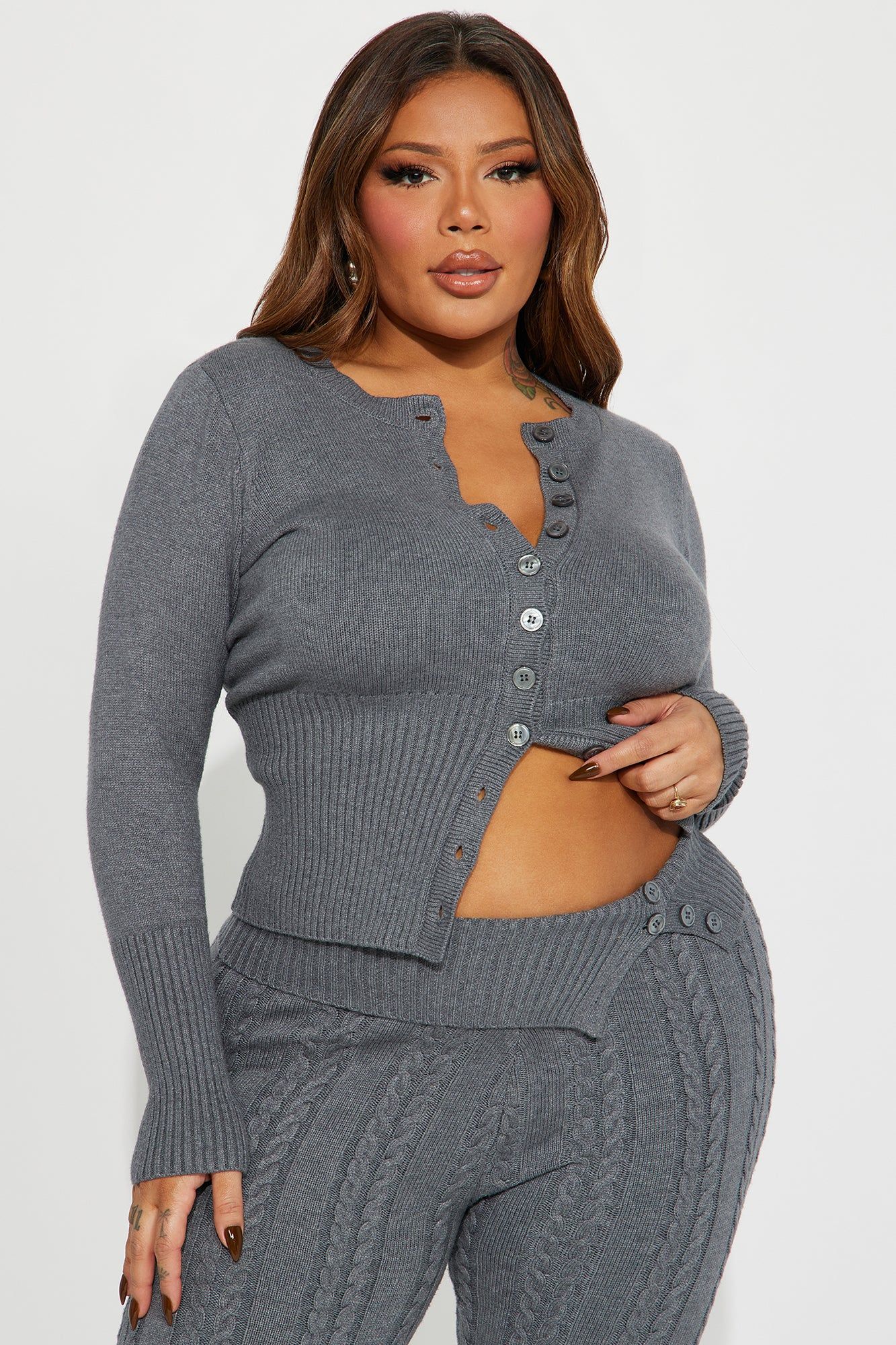 Positive Energy Sweater Legging Set - Charcoal sold by Fashion Nova product image thumbnail 5