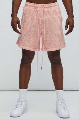 Ojai Textured Warmup Shorts - Pink sold by Fashion Nova