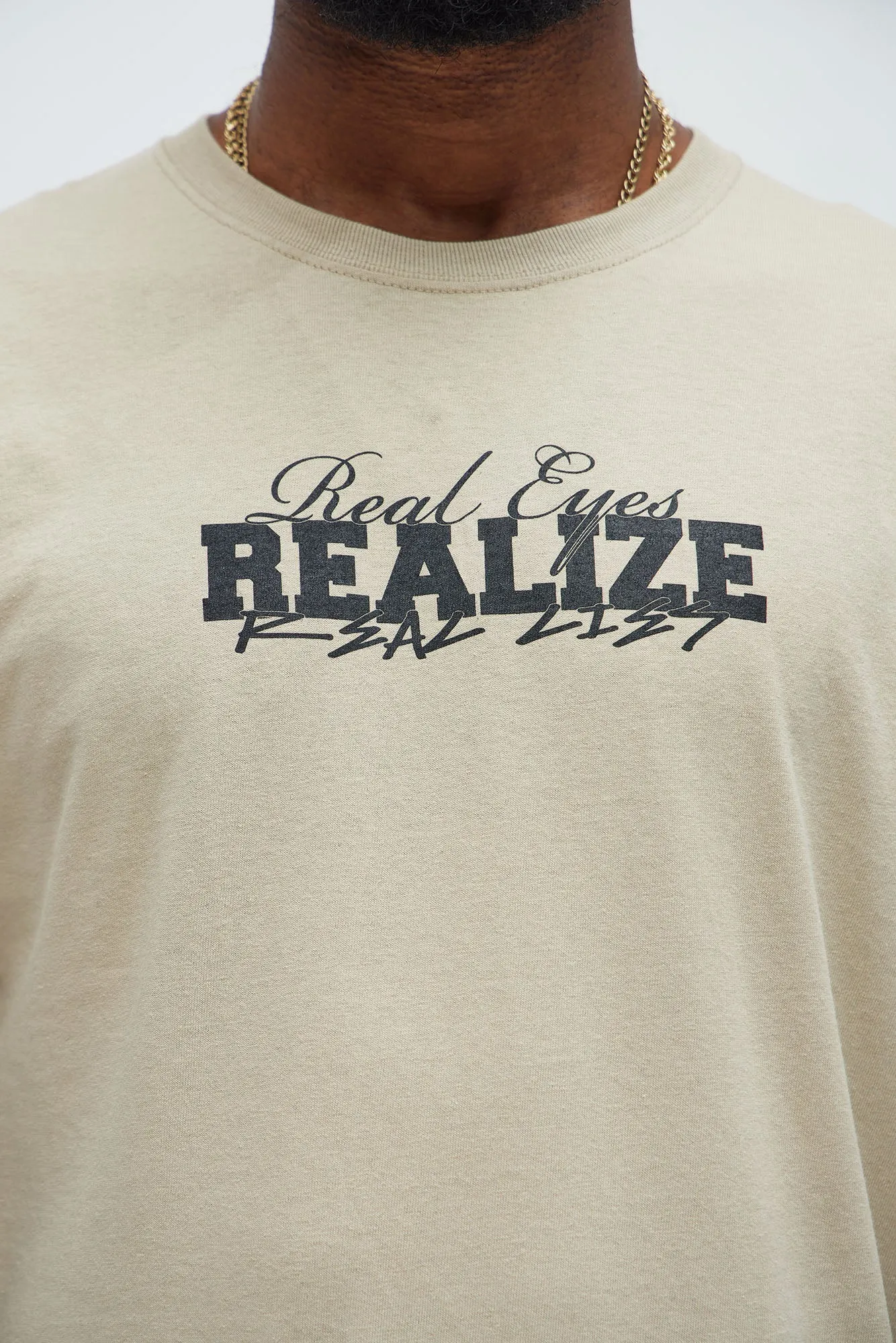 Realize Real Eyes Short Sleeve Tee - Sand sold by Fashion Nova product image thumbnail 2