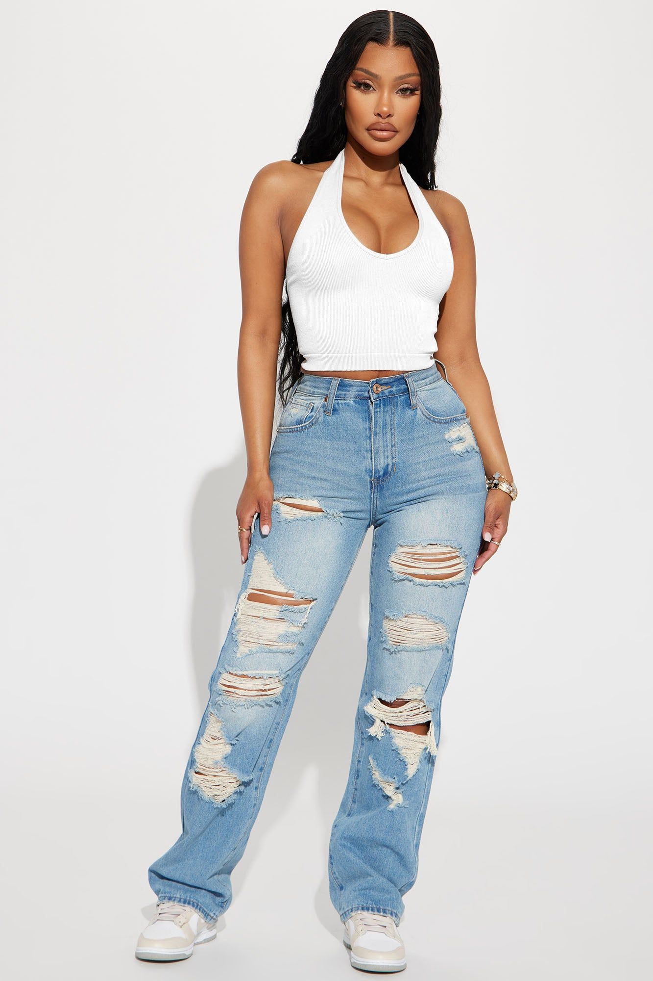 Simi Seamless Halter Crop Top - White sold by Fashion Nova product image thumbnail 2