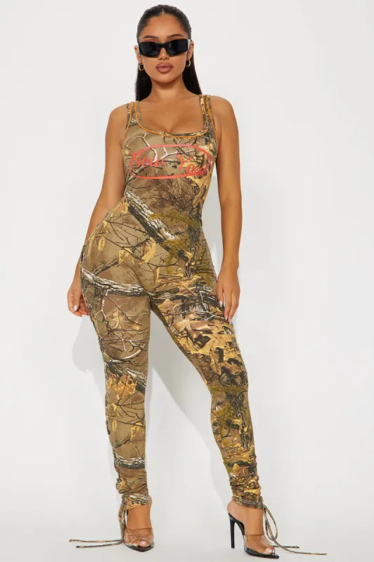 Concrete Jungle Camo Jumpsuit - Green/combo sold by Fashion Nova