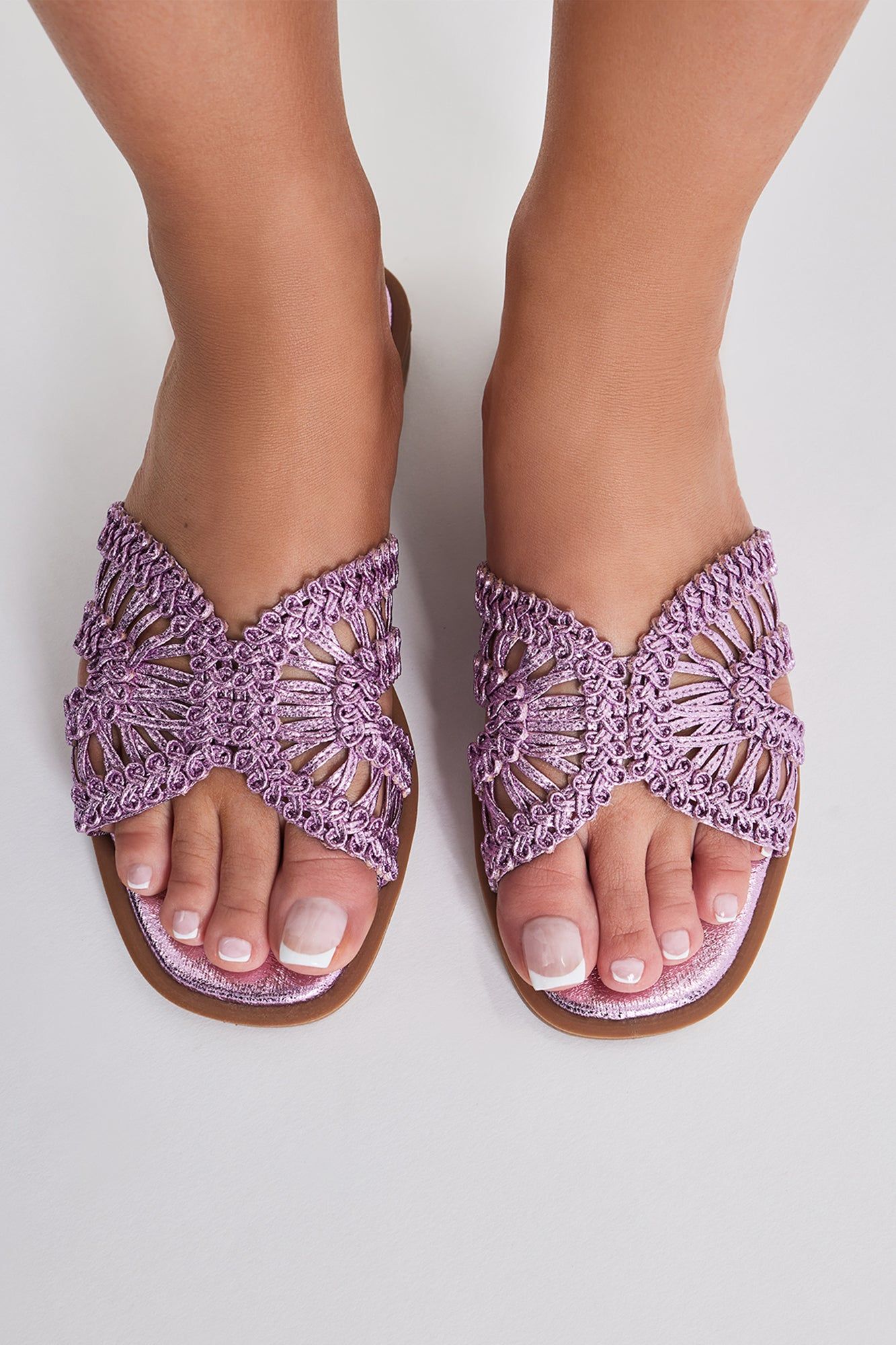 Got Me Chilled Flat Sandals - Purple sold by Fashion Nova