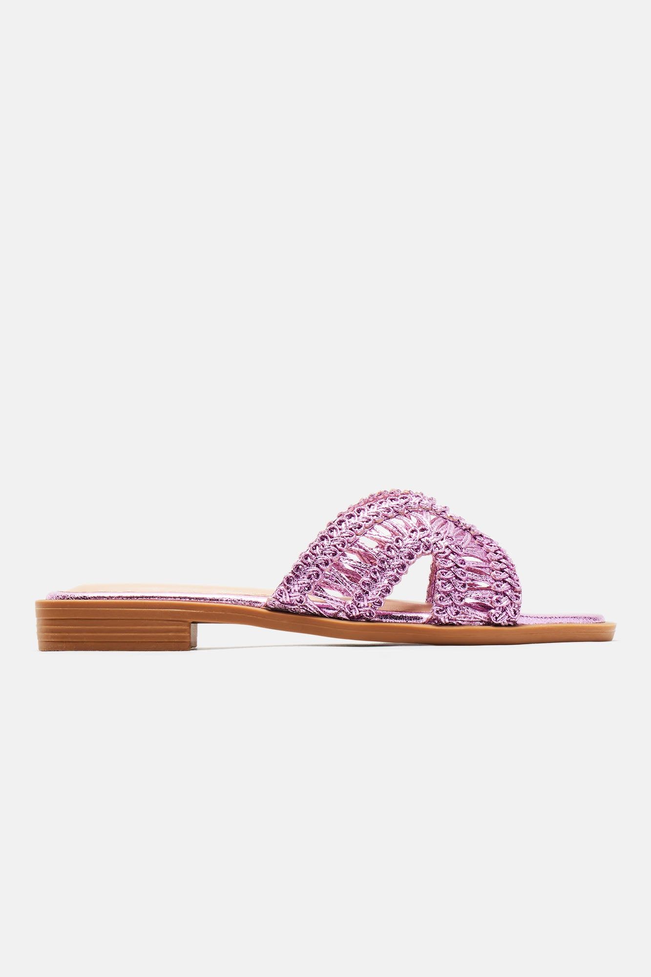 Got Me Chilled Flat Sandals - Purple sold by Fashion Nova product image thumbnail 5