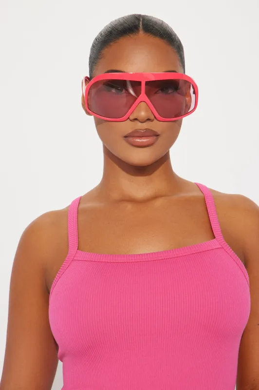 Dreamy Skies Sunglasses - Hot Pink sold by Fashion Nova