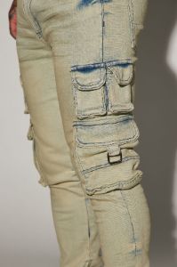 Get This Cargo Stacked Skinny Zipper Flare Jeans - Light Wash sold by Fashion Nova