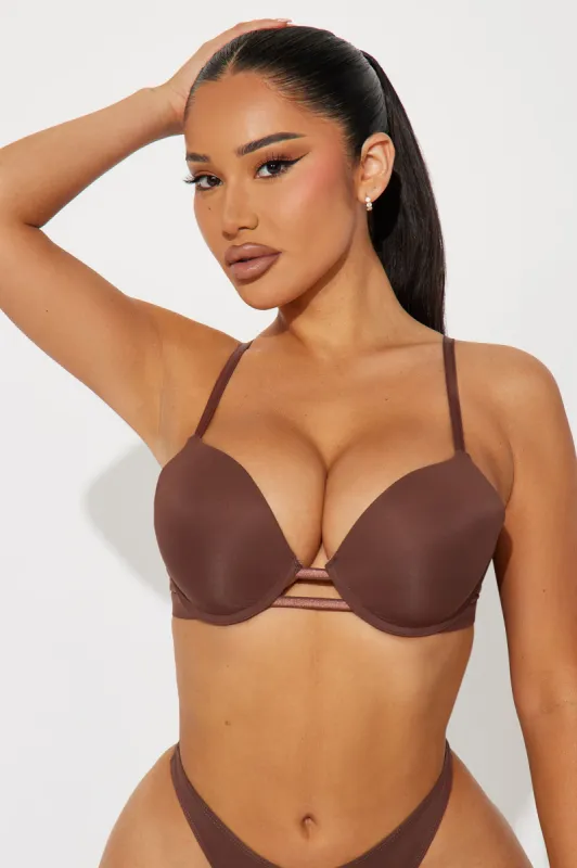 Nova Microfiber Extreme Push Up Bra - Chocolate sold by Fashion Nova