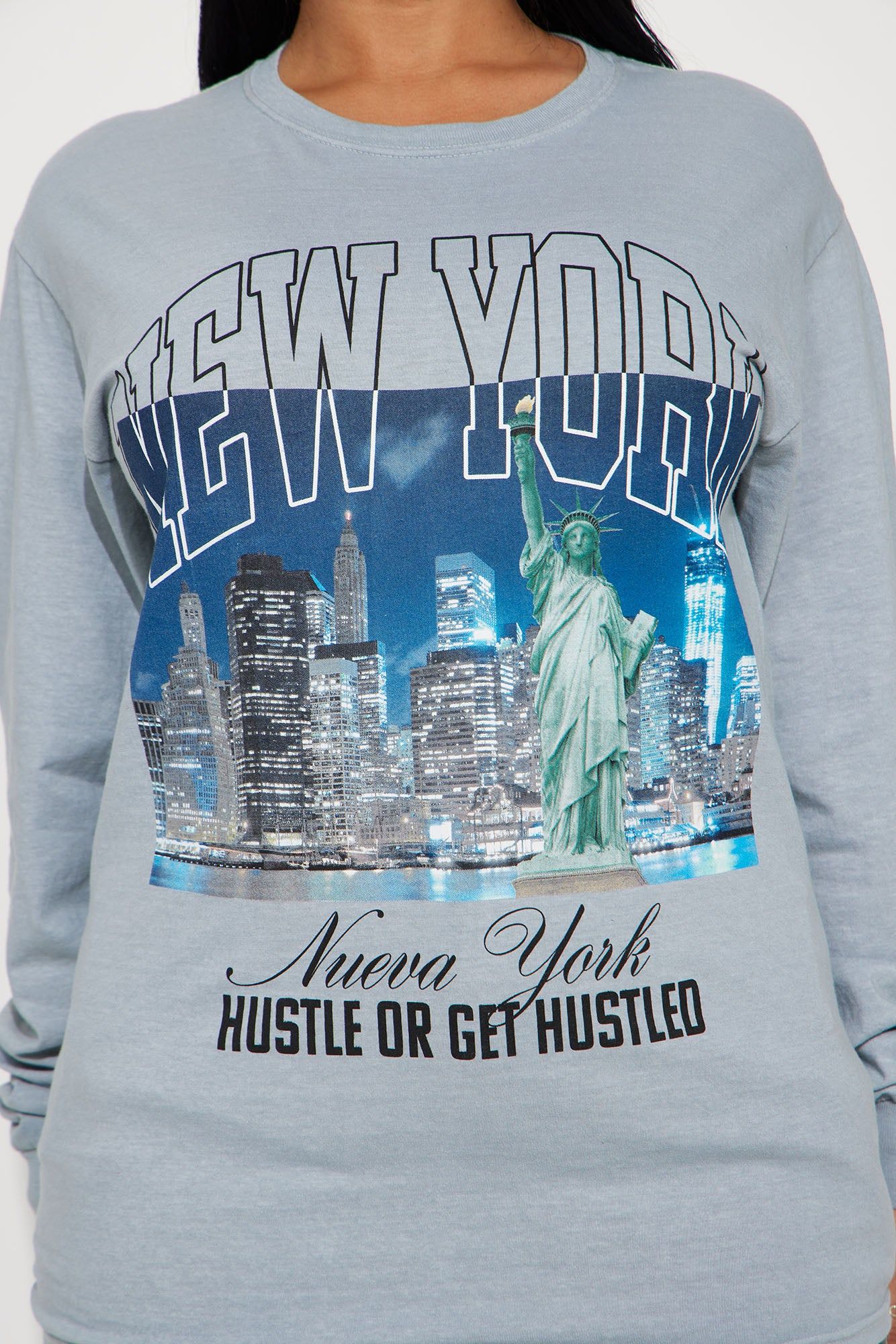 NY Hustle Or Get Hustled Tshirt - Grey/combo sold by Fashion Nova product image thumbnail 3