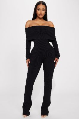 Amara Snatched Jumpsuit - Black sold by Fashion Nova