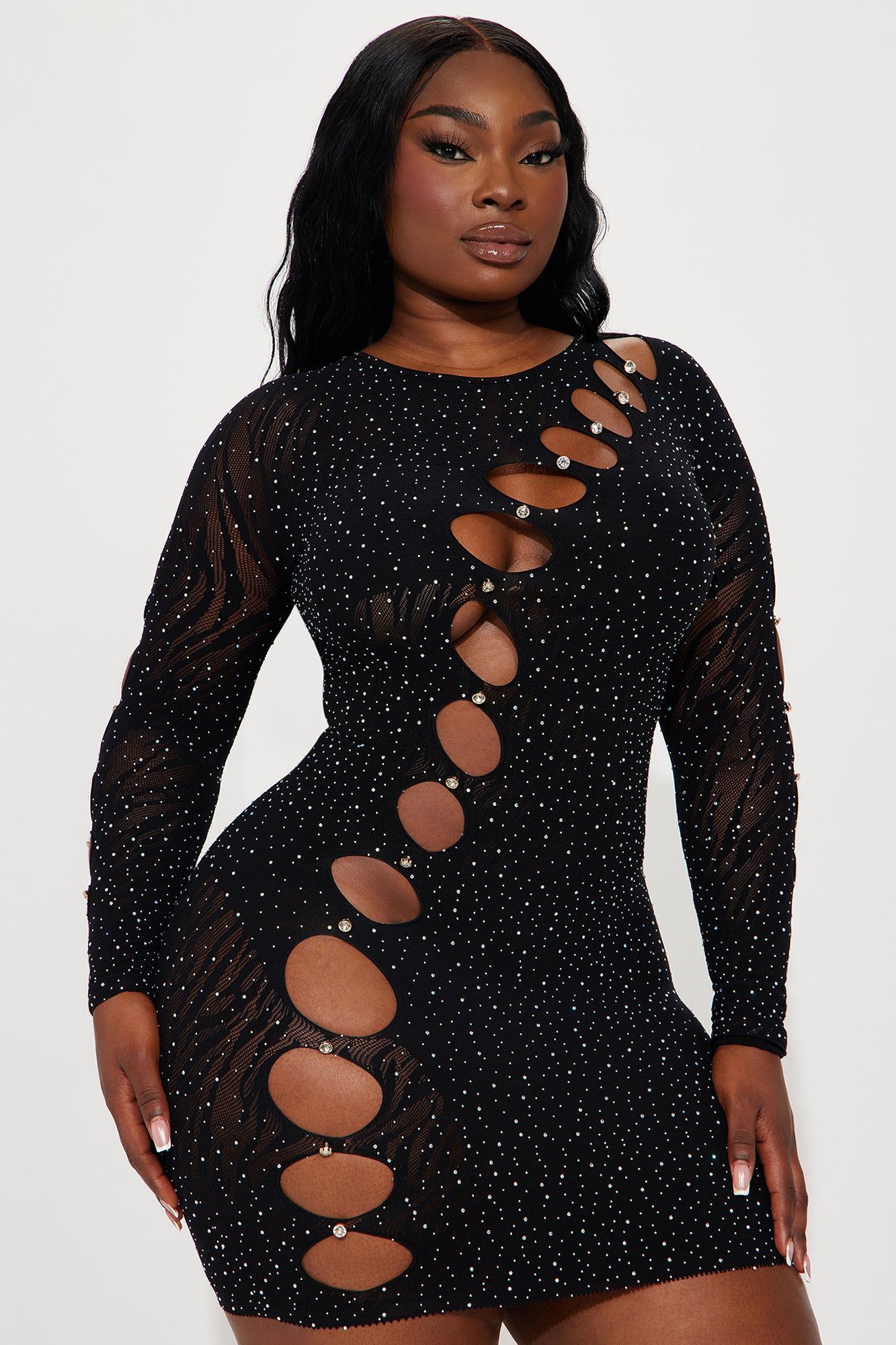 Tonight Only Embellished Seamless Mini Dress - Black sold by Fashion Nova product image thumbnail 5