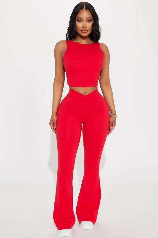 Soft Era Active Yoga Pant - Red sold by Fashion Nova