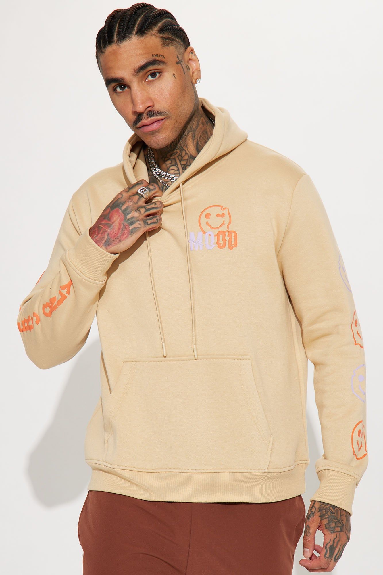 Bad Vibes Swag Hoodie - Tan sold by Fashion Nova