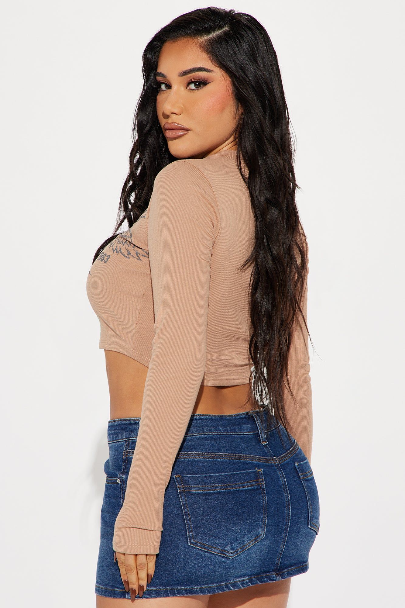 Ride Out Long Sleeve Top - Taupe sold by Fashion Nova product image thumbnail 4