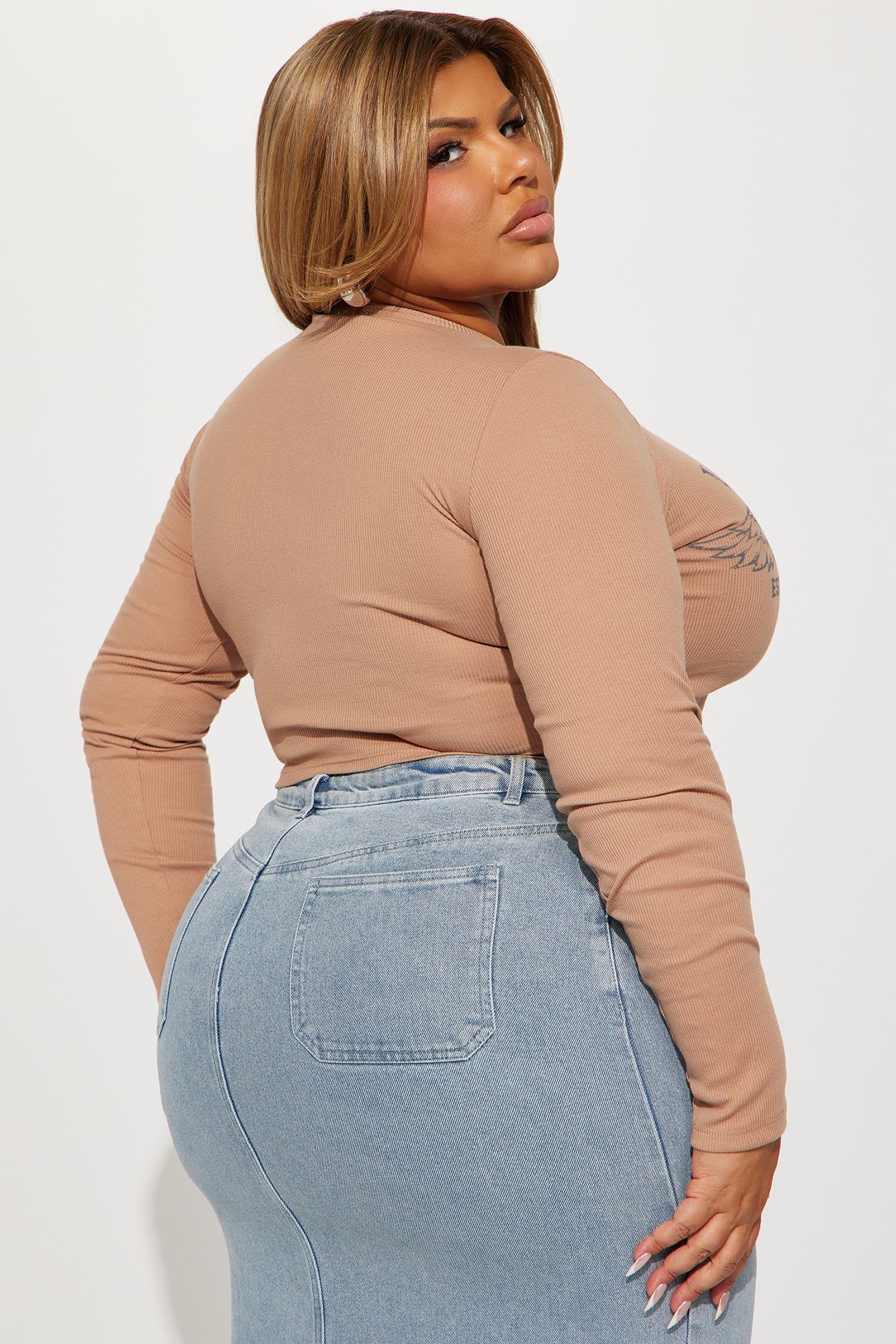 Ride Out Long Sleeve Top - Taupe sold by Fashion Nova product image thumbnail 8