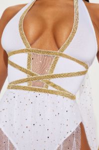 Seductive Beauty Goddess 3 Piece Costume Set - White/Gold sold by Fashion Nova