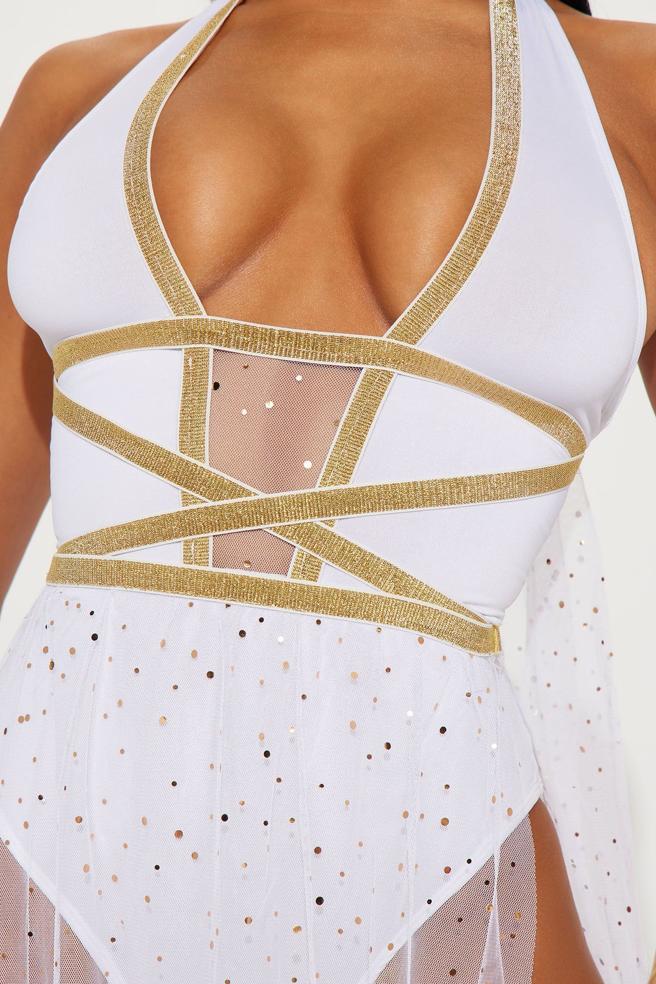 Seductive Beauty Goddess 3 Piece Costume Set - White/Gold sold by Fashion Nova product image thumbnail 3