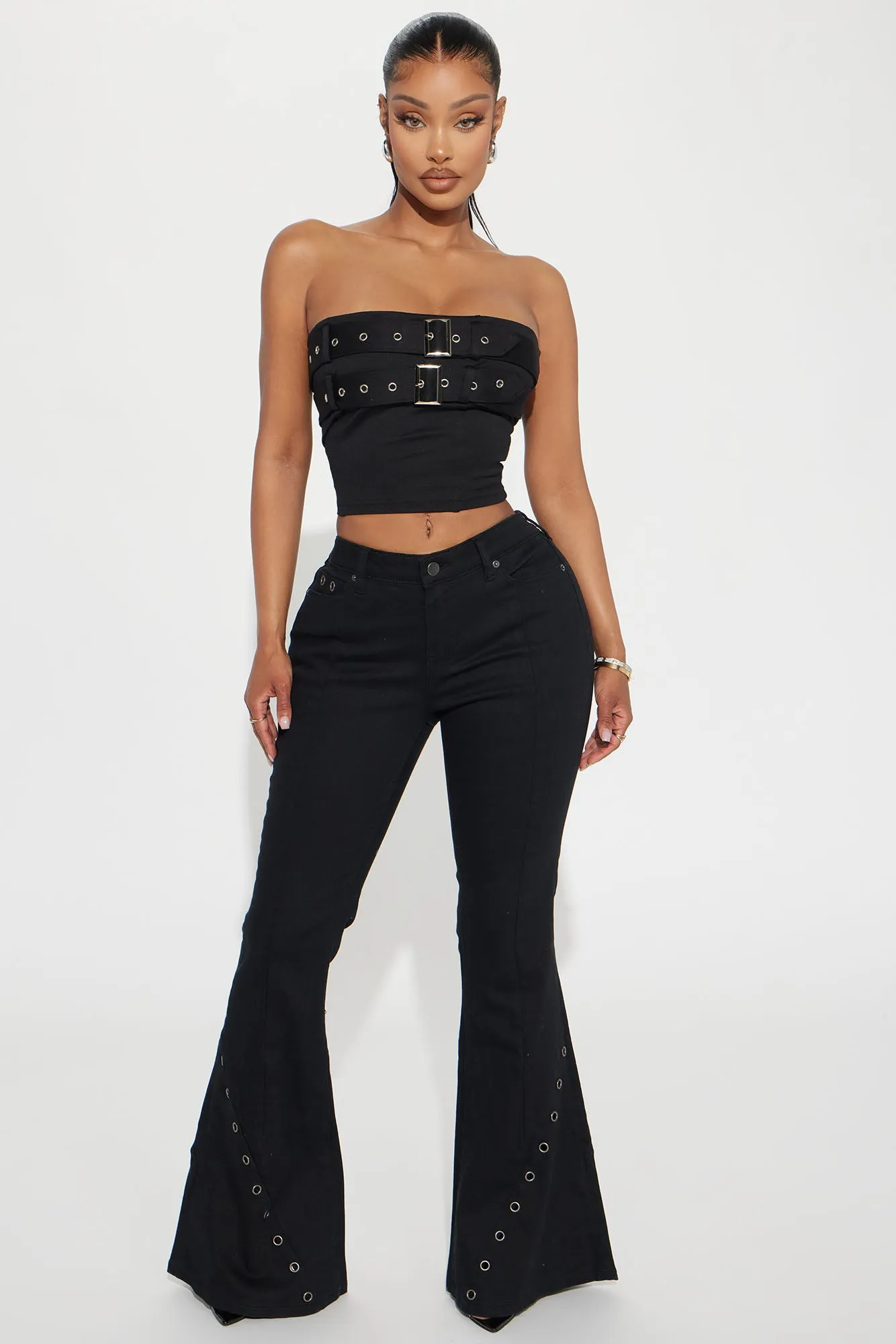Alix Buckle Tube Top - Black sold by Fashion Nova product image thumbnail 2