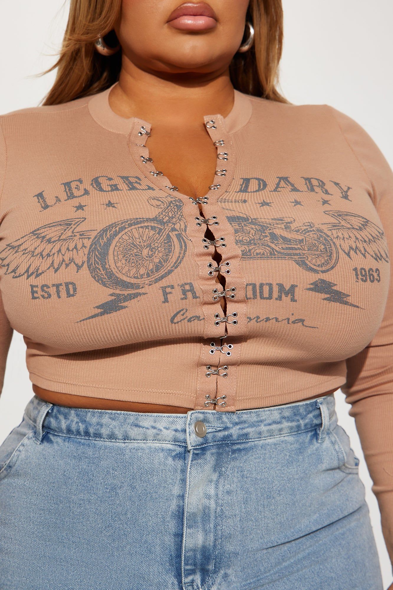 Ride Out Long Sleeve Top - Taupe sold by Fashion Nova product image thumbnail 7