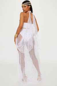 Seductive Beauty Goddess 3 Piece Costume Set - White/Gold sold by Fashion Nova