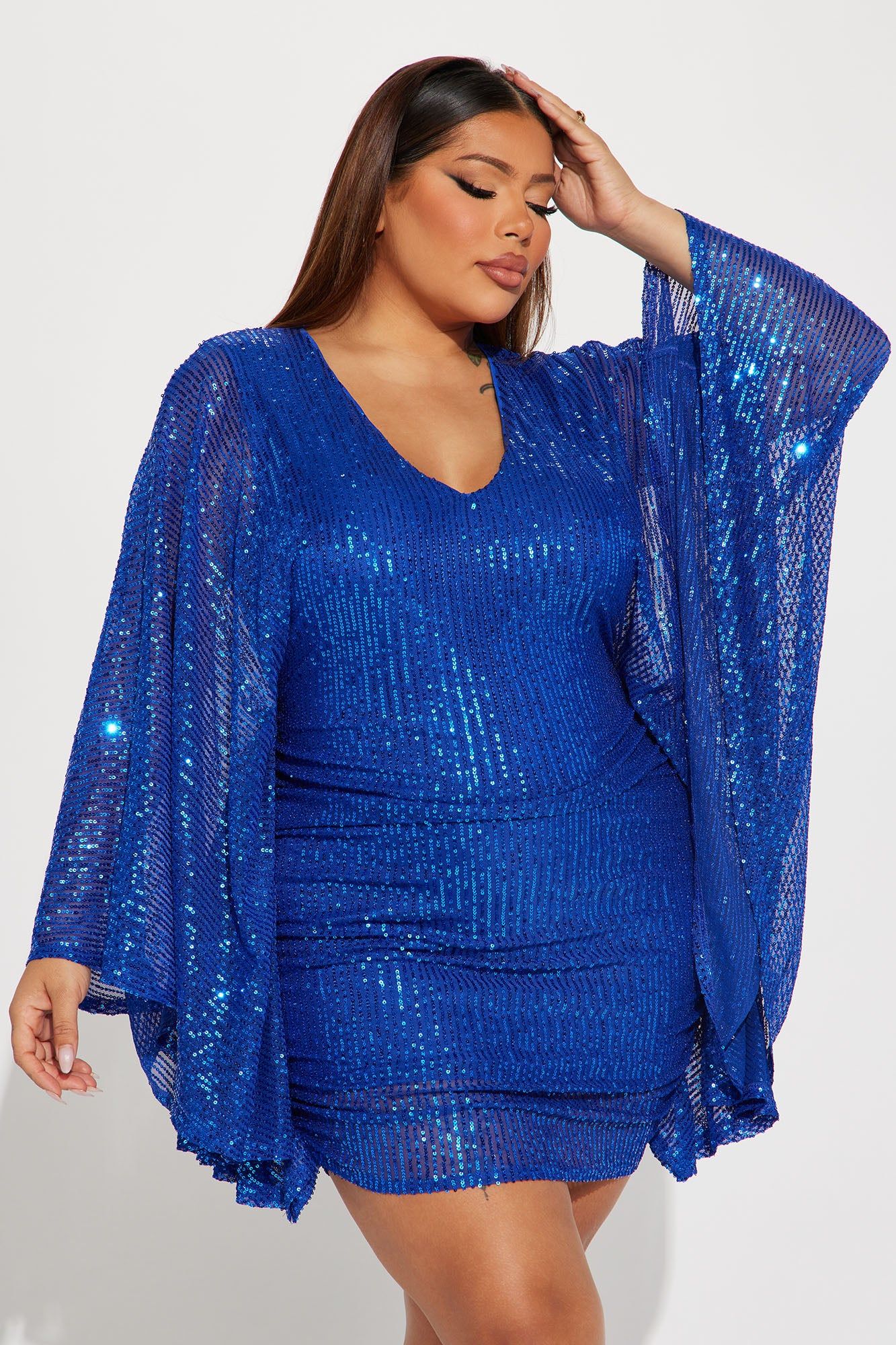 Jeannie Sequin Mini Dress - Royal sold by Fashion Nova product image thumbnail 4