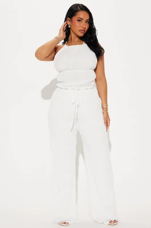 Portofino Plisse Pant Set - Ivory sold by Fashion Nova