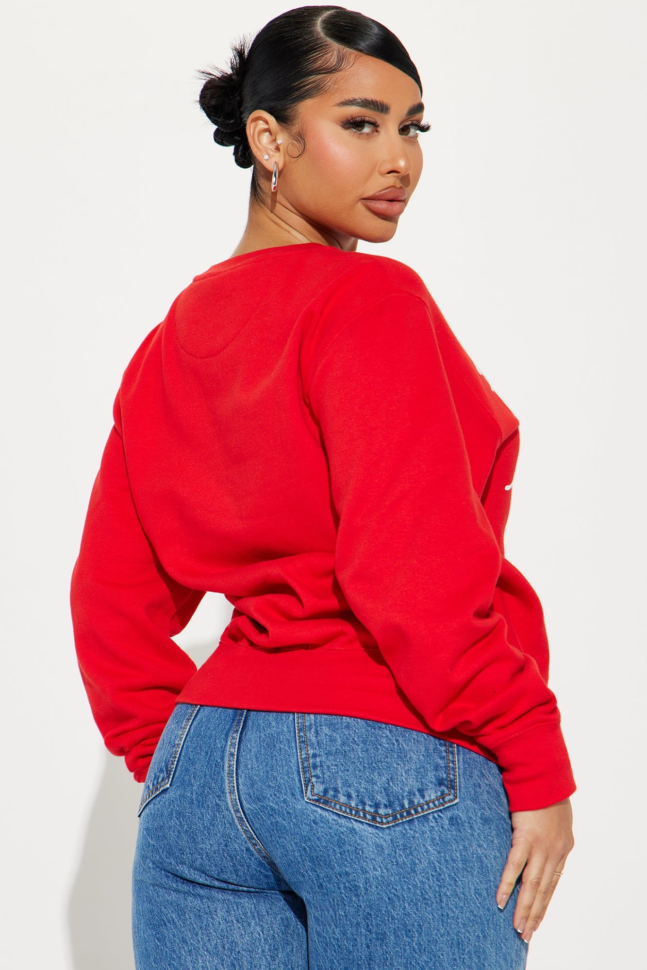 Deck The Halls Sweatshirt - Red sold by Fashion Nova product image thumbnail 4