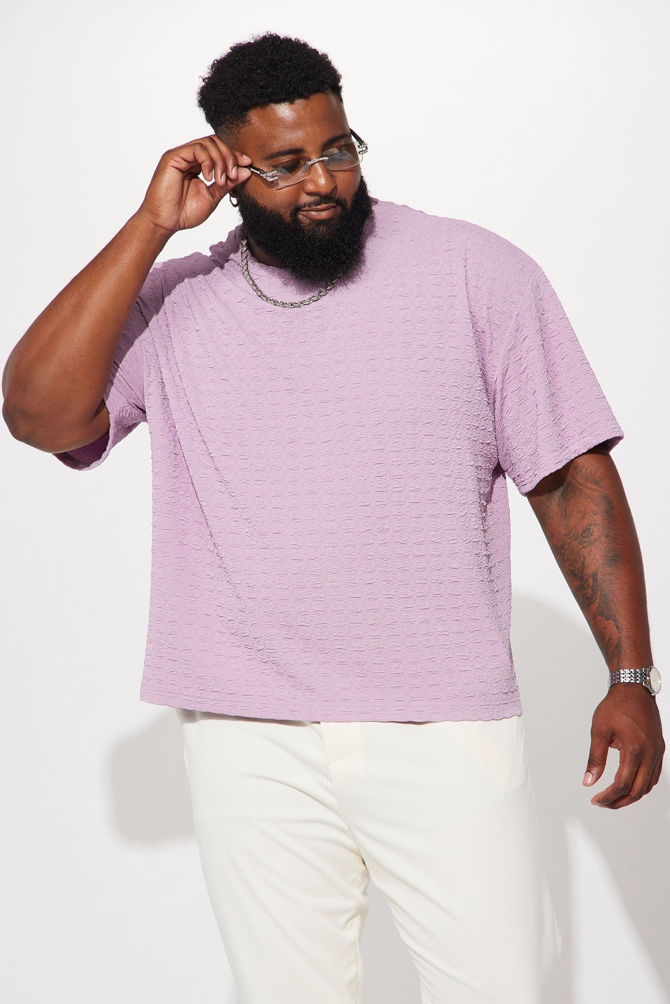 Hurt Her Feelings Short Sleeve Crew Tee - Lavender sold by Fashion Nova product image thumbnail 2