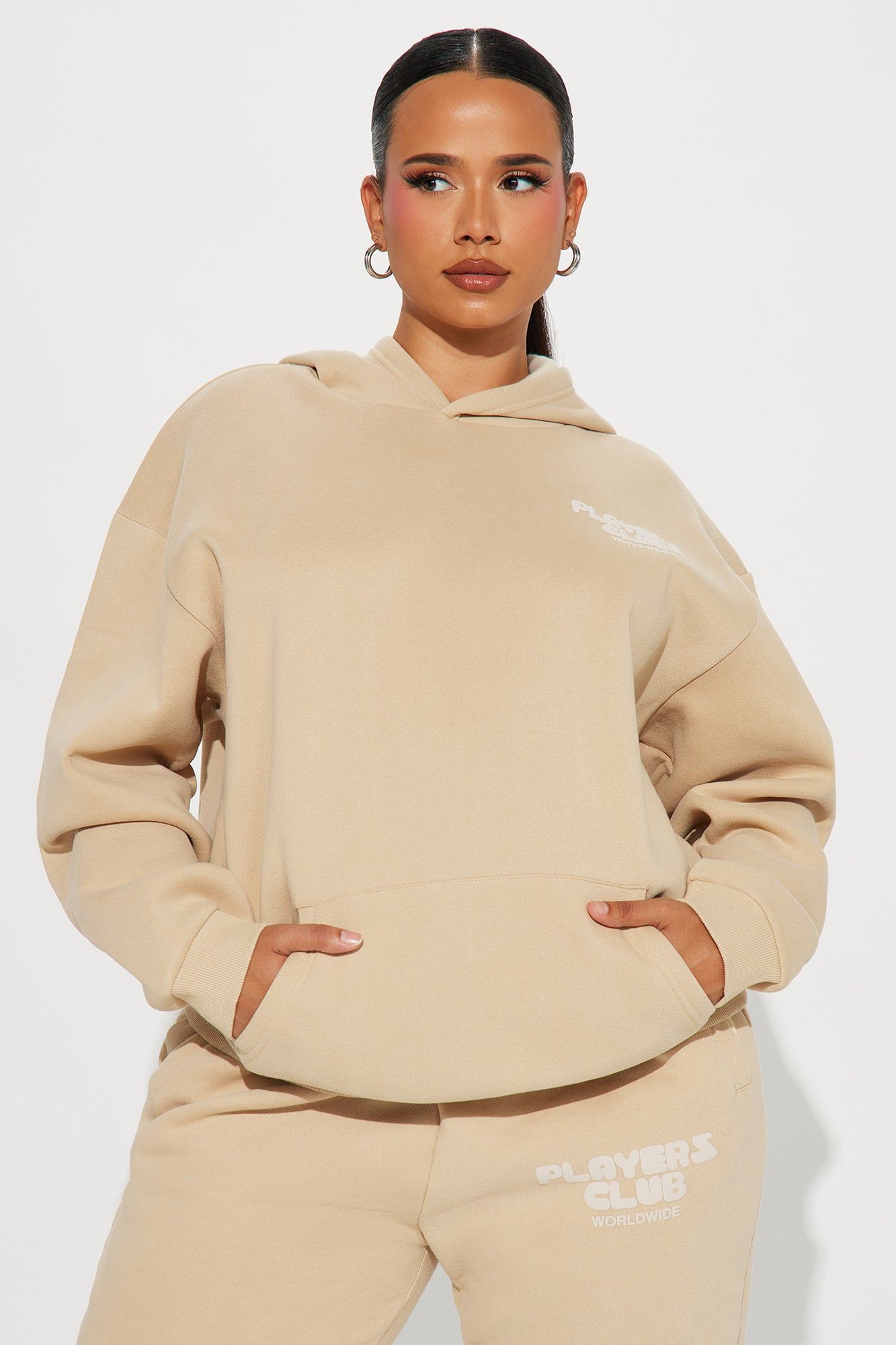 Players Club Puff Print Hoodie - Sand sold by Fashion Nova product image thumbnail 6