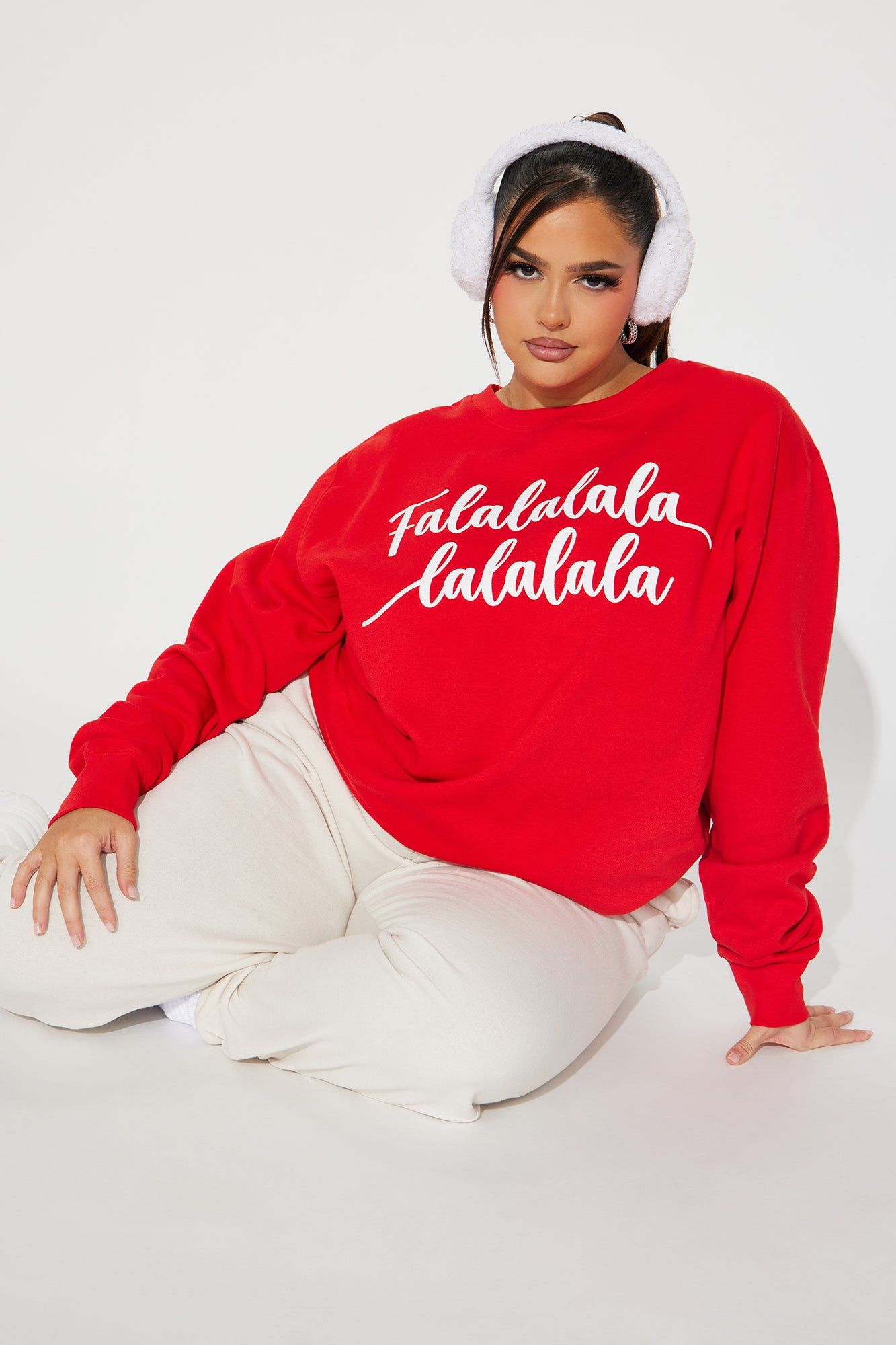 Deck The Halls Sweatshirt - Red sold by Fashion Nova product image thumbnail 5