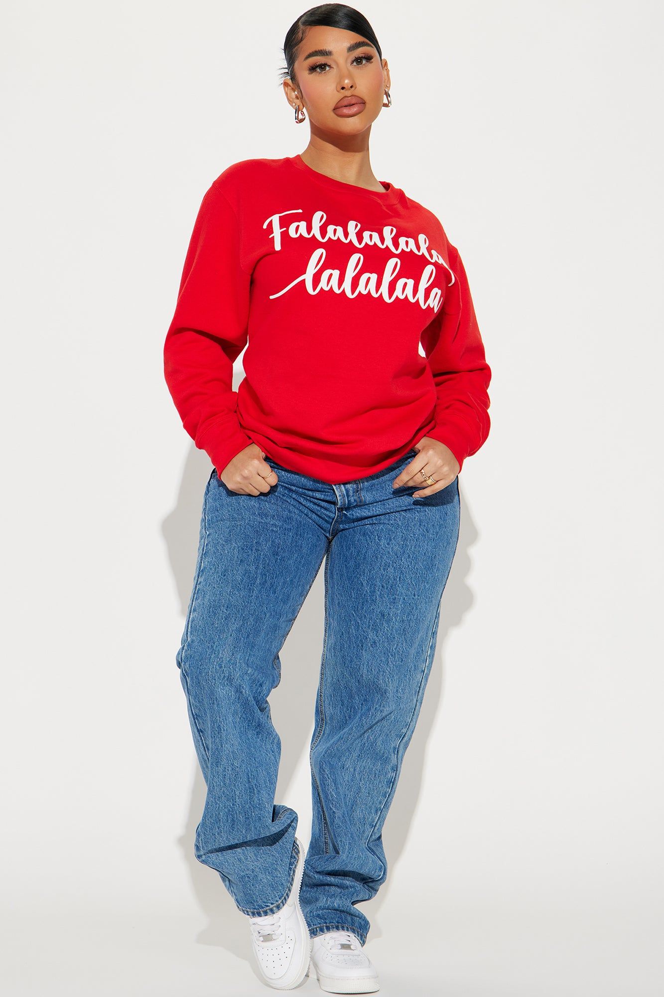 Deck The Halls Sweatshirt - Red sold by Fashion Nova product image thumbnail 2