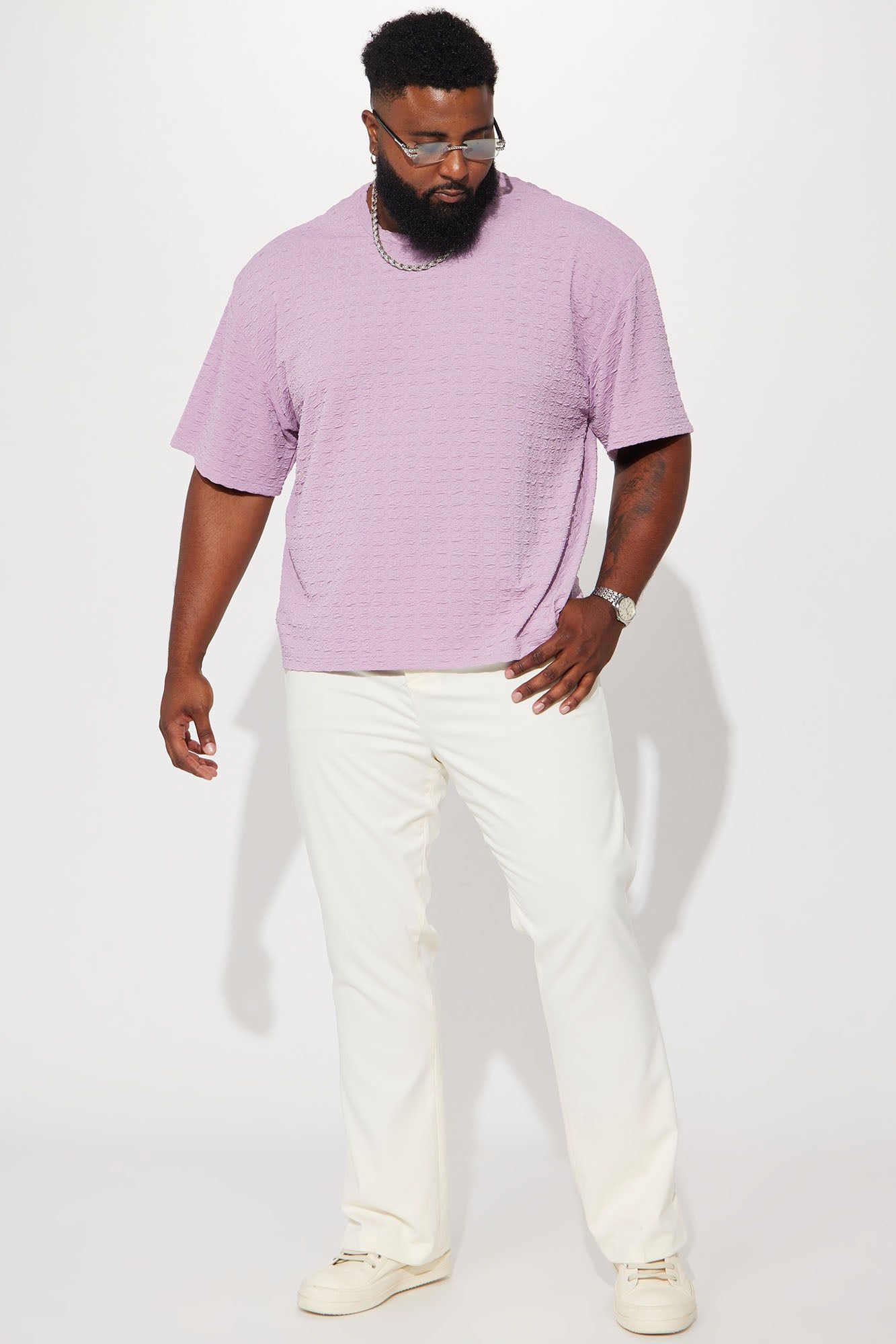 Hurt Her Feelings Short Sleeve Crew Tee - Lavender sold by Fashion Nova product image thumbnail 5