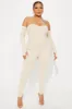Katie Snatched Jumpsuit - Cream sold by Fashion Nova